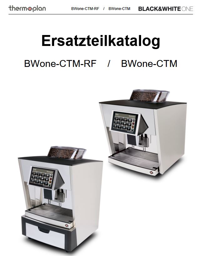 Ersatzteilkatalog für Thermoplan Kaffeevollautomaten