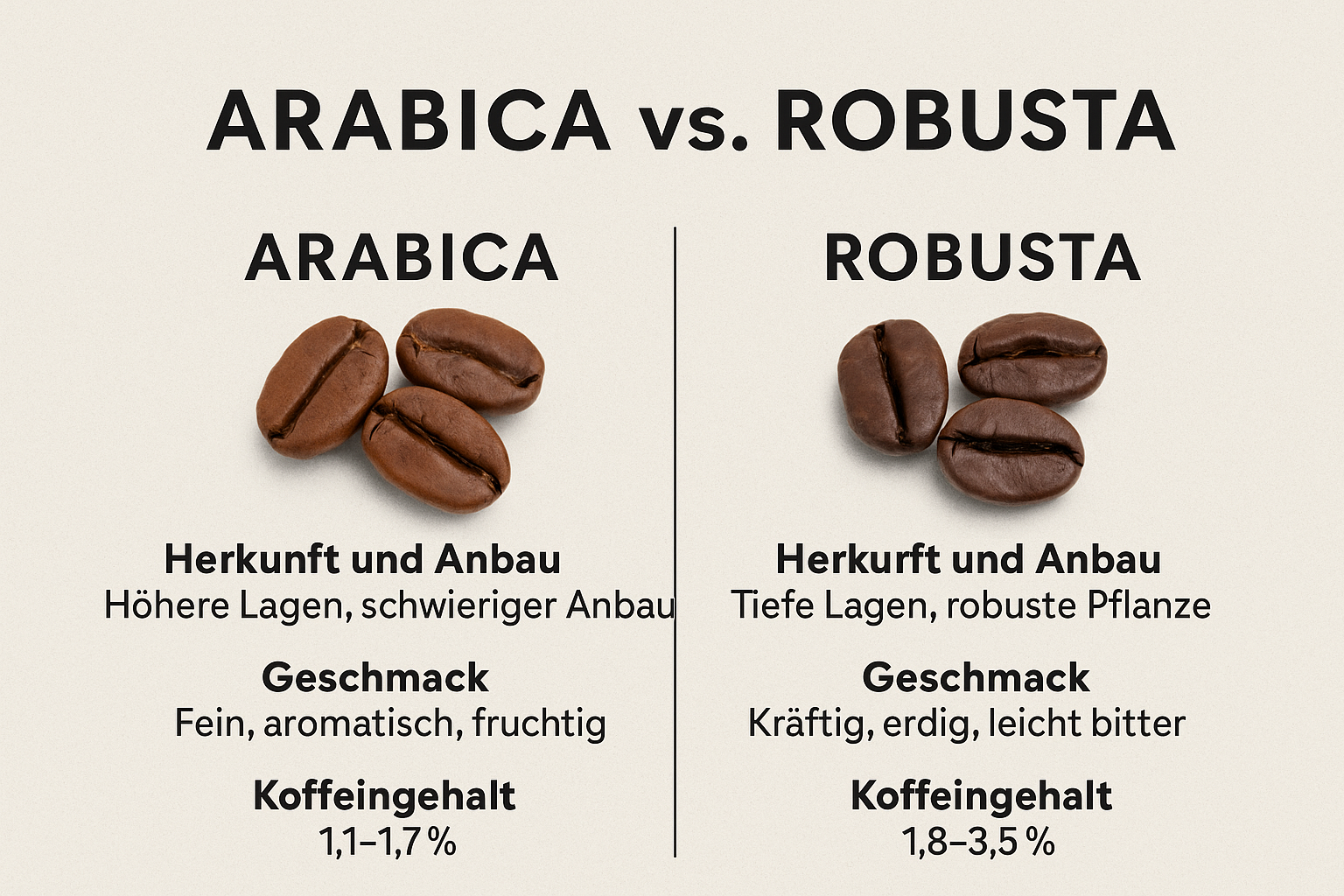 Arabica vs. Robusta – Was ist der Unterschied?