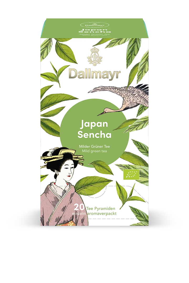 Dallmayr Tee  - Japan Sencha Bio Grüner Tee im Pyramidenbeutel