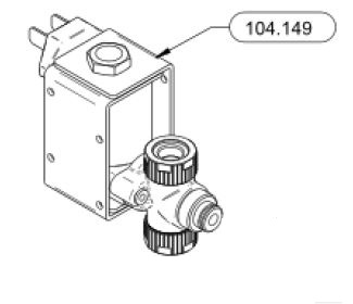 Membranventil 3/2-Wege ø4 kpl.